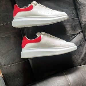 Alexander McQueen White and Red Sneakers